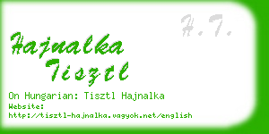 hajnalka tisztl business card